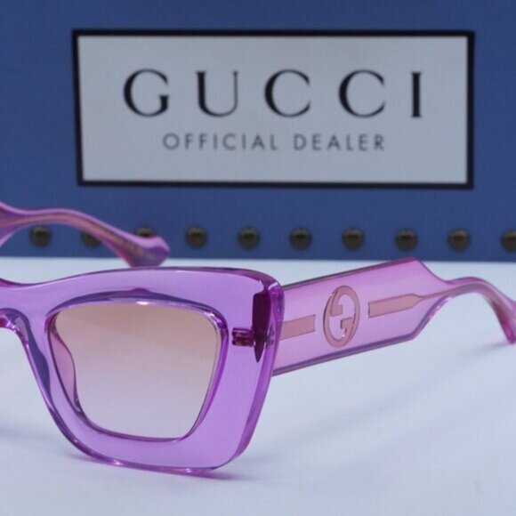 Gucci GG1552S 003 Cat Eye Sunglasses - Magenta / Orange to Violet main image 5